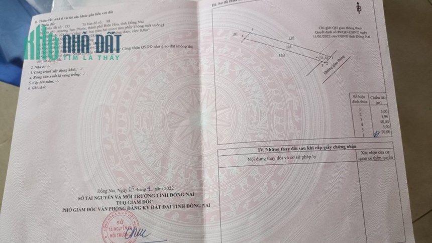 CHÍNH CHỦ CẦN BÁN LÔ ĐẤT ĐẸP ĐẦU TƯ SINH LỜI CAO TẠI THÀNH PHỐ BIÊN HÒA -TỈNH ĐỒNG NAI