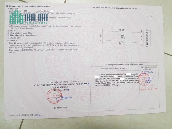 980tr Có Ngay 86m Đất Full Thổ Cư Tại Trường Yên Đường Thông Ô Tô Sát Quốc Lộ 6