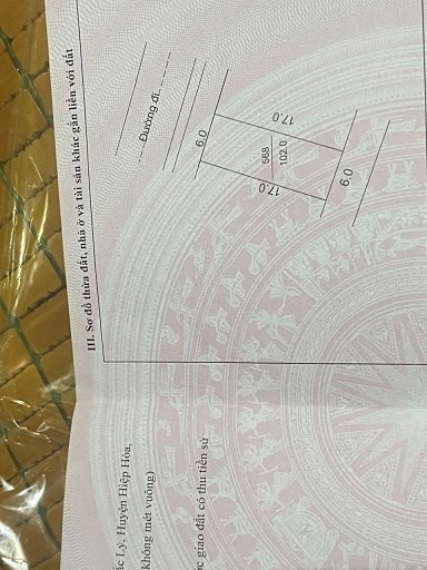 Chuyển nhượng lô đất 102m2 KDC Hành chính Phố Hoa, thị trấn Bắc Lý, Hiệp Hòa, Bắc Giang