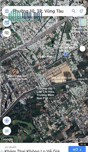 Bán lô đất mặt tiền đường bờ kênh, đối diện khu tái định cư phường 10, vũng tàu