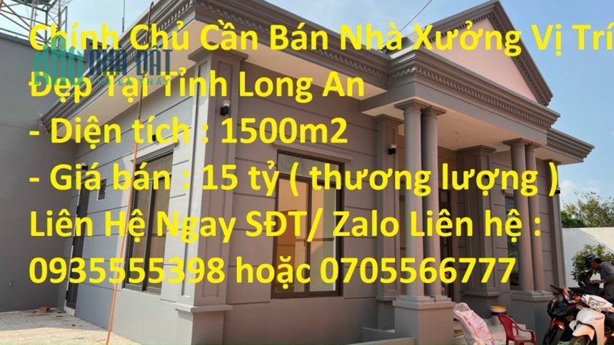 Chính Chủ Cần Bán Nhà Xưởng Vị Trí Đẹp Tại Tỉnh Long An