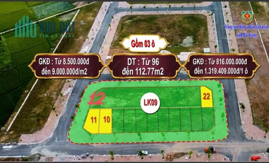 Chính Chủ cần cho bán nhanh lô đất khu đô thị Đồng chủ, Đồng cầu lk9 lô 12 – TT Cao Thượng – Huyện