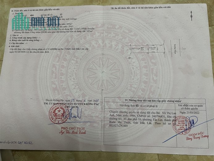 CHÍNH CHỦ Cần Bán Lô Đất  Mặt Tiền Vị Trí ĐẮC ĐỊA Tại Xã Hòa Đông, huyện Krông Pắk, tỉnh Đắk Lắk