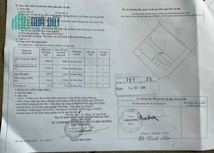 Bán lô góc 14.000m2 đất khu công nghiệp Quang Minh - Mê Linh - Hà Nội