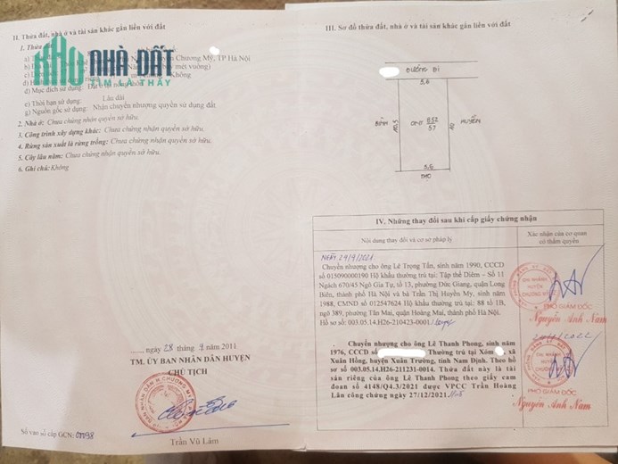 Cần Bán 57m Đất Full Thổ Bám Quốc Lộ 6 Đường Ô Tô Chạy Thông Giá 1.6 Tỷ