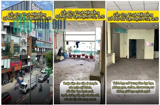 Cần cho thuê mặt bằng tầng 1+ tầng 2, thuận tiện kinh doanh tại p12, q10, Hcm