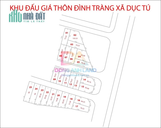 Bán 70m đất đấu giá Đình Tràng Dục Tú Đông Anh