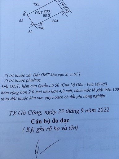 CHÍNH CHỦ CẦN BÁN LÔ ĐẤT KHU VỰC XÃ BÌNH ĐÔNG THỊ XÃ GÒ CÔNG -TIỀN GIANG