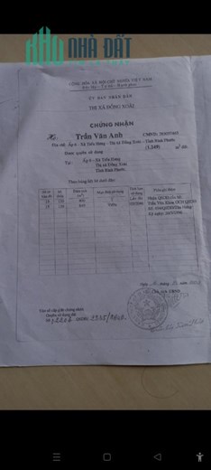 CHÍNH CHỦ  Cần Tiền Bán Lô Đất  Tại xã Tiến Hưng thị xã Đồng Xoài tỉnh Bình Phước