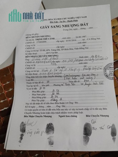 ++BÁN LÔ ĐẤT XÃ THIỆN TÂN - HUYỆN VĨNH CỬU - TỈNH ĐỒNG NAI
