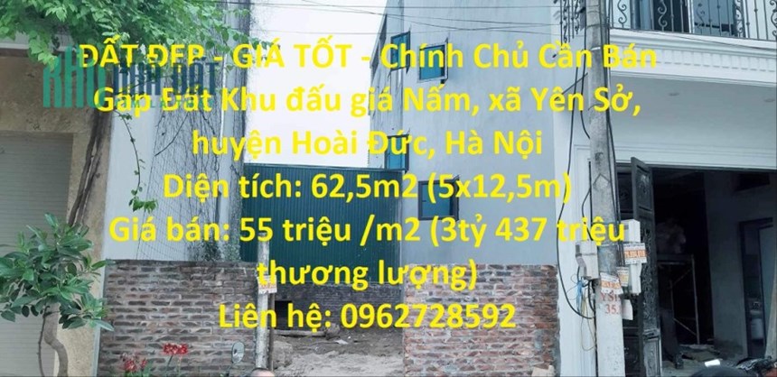ĐẤT ĐẸP - GIÁ TỐT - Chính Chủ Cần Bán Gấp Đất Hoài Đức, Hà Nội