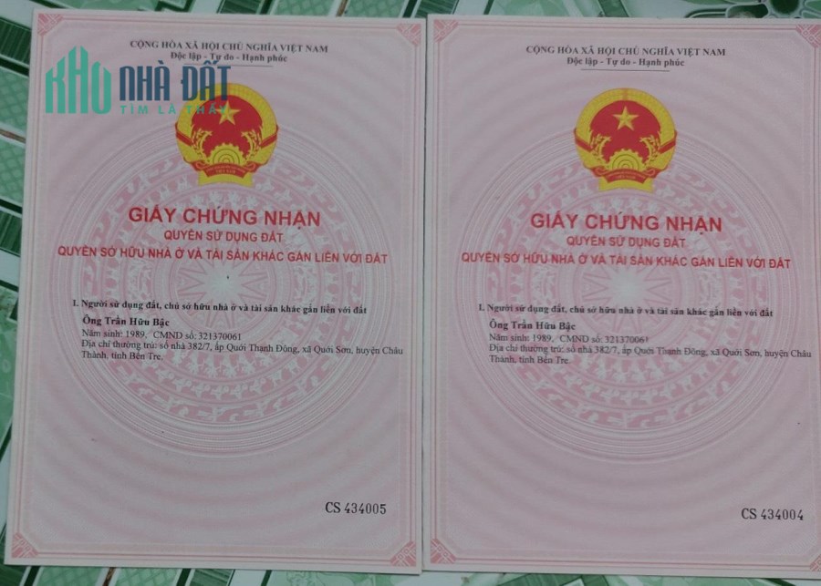 ĐẤT ĐẸP - GIÁ TỐT - Cần Bán Nhanh Lô Đất Chính Chủ Vị Trí Đẹp Tại Châu Thành - Bến Tre