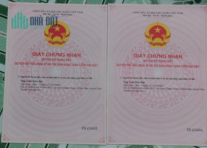 ĐẤT ĐẸP - GIÁ TỐT - Cần Bán Nhanh Lô Đất Chính Chủ Vị Trí Đẹp Tại Châu Thành - Bến Tre