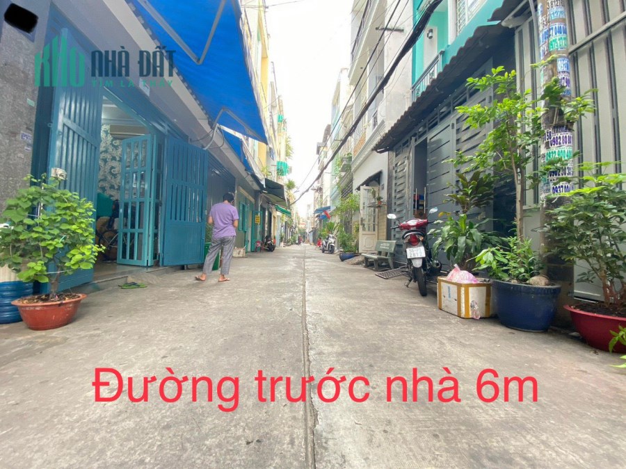 Bán nhà 1 sẹc HẺM XE HƠI 6M THÔNG - Đường Tân Hương, Quận Tân Phú, 48m2(4x12), 3 TẦNG