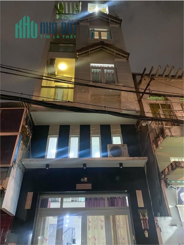 Nhà Lý Thường Kiệt,Q Tân Bình, Hẻm 8m Xe hơi tới nhà 1 Trệt 1 Lửng, 2 lầu cà tầng tum.