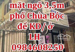 Chính chủ cần Cho thuê nhà mặt ngõ rộng > 3,5m phố Chùa Bộc.