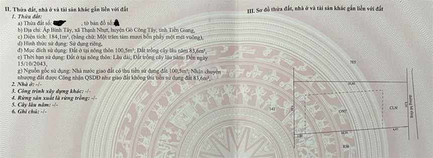 ĐẤT ĐẸP - GIÁ TỐT - Sở Hữu Ngay Lô Đất Vị Trí Tại huyện Gò Công Tây - Tiền Giang