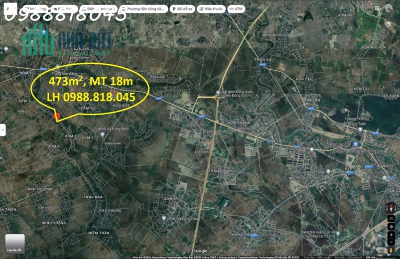 Ngân hàng phát mại nhà đất Dân Lý, huyện Triệu Sơn, tỉnh Thanh Hóa, 474m2, MT 18m, 504tr