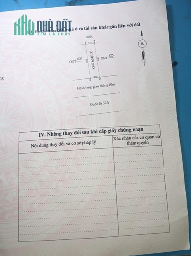 Chính Chủ cần cho bán nhanh lô đất MẶT ĐƯỜNG QUỐC LỘ 32 Thuộc Khu Suối Nai – Xã Địch Quả - Huyện