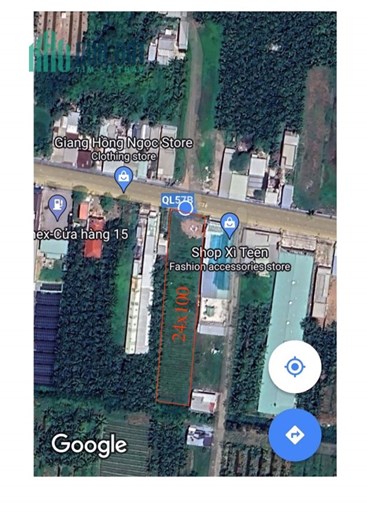 ĐẤT ĐẸP - GIÁ TỐT - Cần Bán Nhanh Lô Đất Mặt Tiền QL57B - Châu Thành - Bến Tre