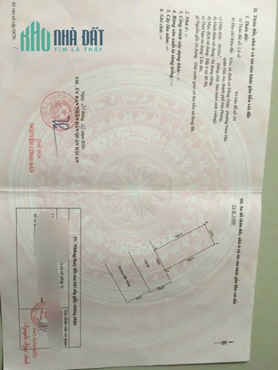 Bán lô đất 60M ngang 5 TDC Đồng Giáp Hải An
