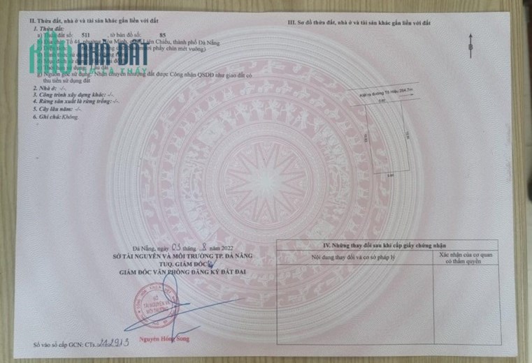 Bán đất kiệt đường Tô Hiệu - Liên Chiểu - Đà Nẵng