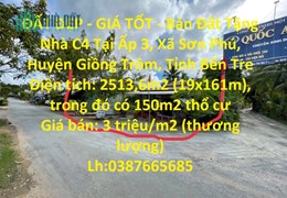 ĐẤT ĐẸP - GIÁ TỐT - Bán Đất Tặng Nhà C4 Tại Giồng Trôm, Bến Tre