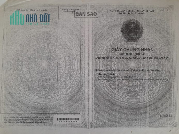 CHÍNH CHỦ CẦN BÁN NHANH Căn Nhà Vị Trí Đắc Địa Tại Hoà Phong, Hoà Vang, TP Đà Nẵng