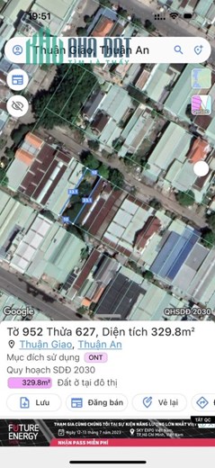 Bán lô biệt thự mặt tiền KDC Thuận Giao, Tp Thuận An, Bình Dương