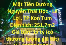 CHÍNH CHỦ Cần Bán Nhanh Khách Sạn 2 Mặt Tiền Đường Nguyễn Thái Học - Lê Lợi, TP Kon Tum