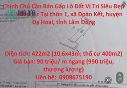 Chính Chủ Cần Bán Gấp Lô Đất Vị Trí Siêu Đẹp – Giá Đầu Tư Tại Đạ Hoai