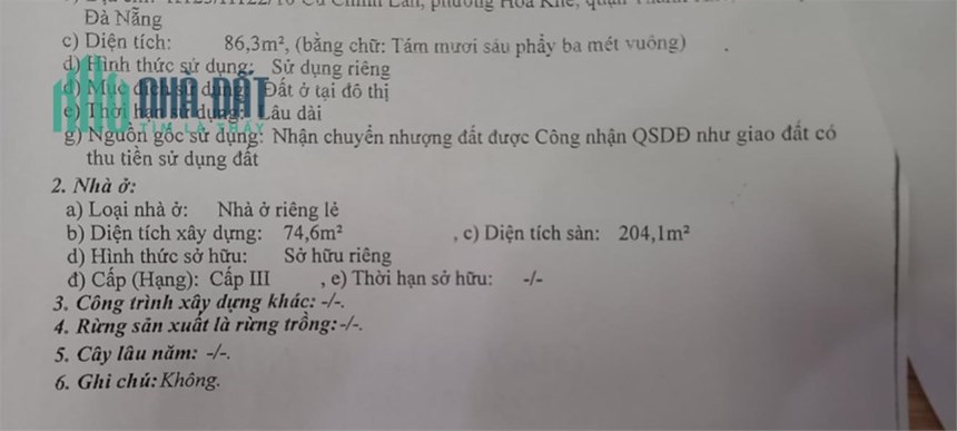 NHÀ ĐẸP - CHÍNH CHỦ - GIÁ TỐT Tại Phường Hòa Khê, Quận Thanh Khê, TP Đà Nẵng