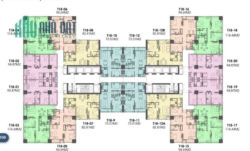 CẦN BÁN CĂN HỘ TIMES CITY PARK HILLS: 91M2, 3 PHÒNG NGỦ, LÔ GÓC 2 BAN CÔNG, CHỈ 5.1 TỶ