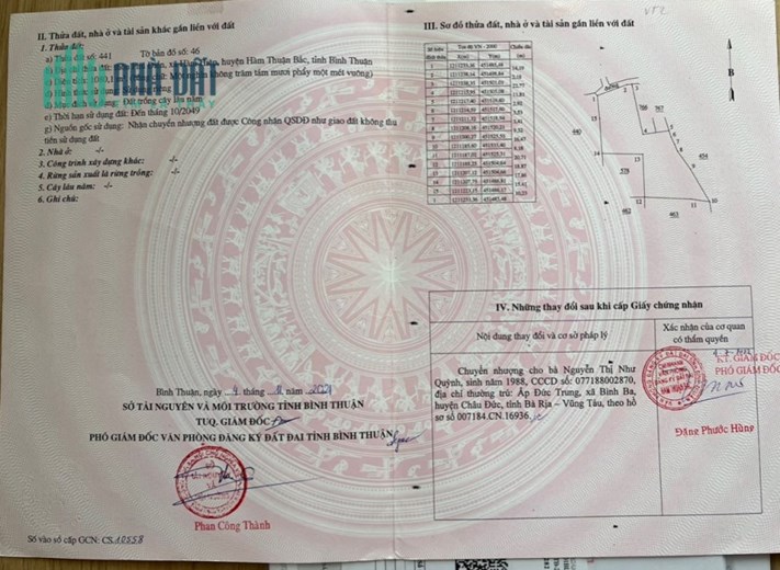 CHÍNH CHỦ BÁN ĐẤT SỔ HỒNG RIÊNG GIÁ TỐT GẦN TP PHAN THIẾT