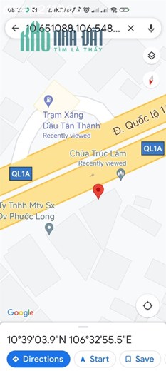Chính chủ cần Cho thuê đất mặt tiền quốc lộ 1A Ấp 5 - Bến Lức - Long An