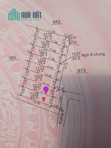 [💱💱💱 Cắt lỗ!!!] Bán lỗ mảnh đất lỗi đường đâm Kim Chung, ô tô 7 chỗ vào ra,mặt ngõ rộng 6m- gọi