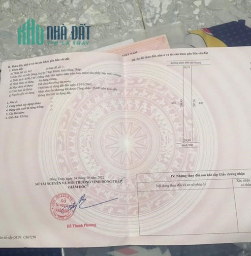 Chính Chủ Bán Nhanh Lô Đất – Giá Cực Rẻ Tại Huyện Tháp Mười