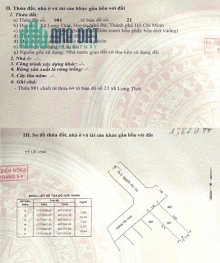 ĐẤT ĐẸP - GIÁ TỐT – CHÍNH CHỦ Cần Bán Nhanh Lô Đất Tại Huyện Nhà Bè, TP HCM