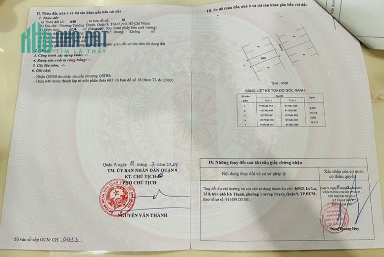 Lô đât HXH đường lò lu diện tích 60m giá tốt