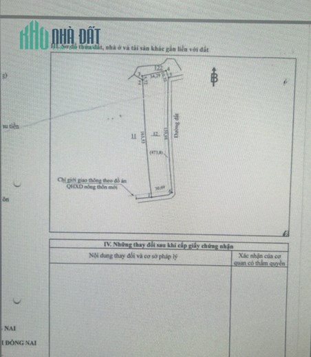 Bán gấp 5534m2 sẵn 300m2 thổ tại xã Sông Nhạn, huyện Cẩm Mỹ, SHR, 34 tỷ. Lh:0946392277.