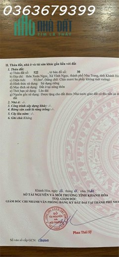 Chủ ngộp cần bán nhanh đất Nha Trang Vĩnh chỉ 850tr