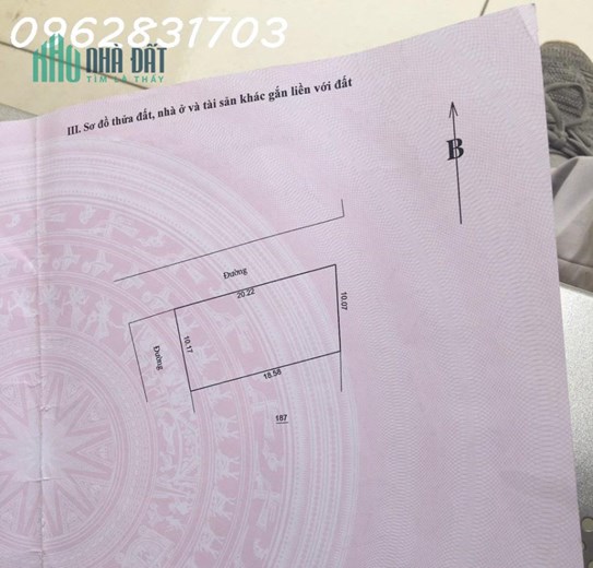 Lô đất 195m hoà sơn giá chỉ hơn 800 triệu đất rẻ nhất huyện
