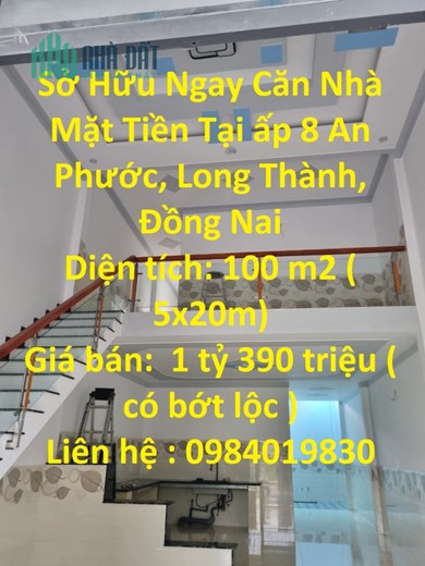 Sở Hữu Ngay Căn Nhà  Mặt Tiền Tại KCN An Phước - Long Thành - Đồng Nai