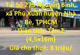 CẦN CHO THUÊ NHANH MẶT BẰNG KINH DOANH Tai huyện Nhà Bè, TPHCM
