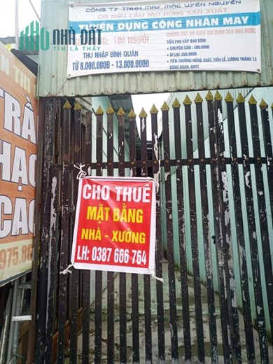 Cho thuê MB thích hợp làm kho xưởng trên mặt đường Nguyễn Thị Minh Khai, Tân Đông Hiệp, Dĩ An