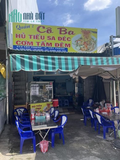 GẤP CẦN SANG QUÁN ĂN Địa chỉ: 312 Tây Thạnh, phường Tây Thạnh, quận Tân Phú