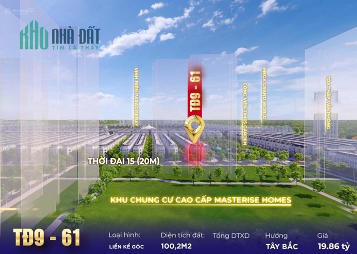 Căn áp góc TĐ9-xx phân khu Thời Đại Vinhomes Ocean Park 3 cam kết mua lại 135% hỗ trợ vay lãi suất