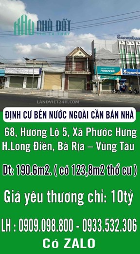 ĐỊNH CƯ BÊN NƯỚC NGOÀI CẦN BÁN NHÀ