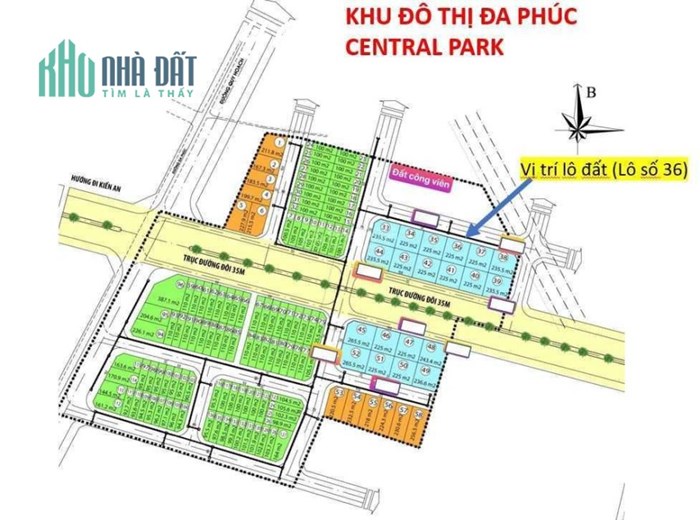 Bán siêu phẩm lô đất biệt thự 225m2 (15 m x 15 m) tại Đa Phúc Central Park