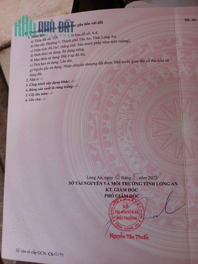ĐẤT ĐẸP - GIÁ TỐT - Cần Bán Lô Đất Vị Trí Đẹp Tại Phường 5, TP Tân An, Long An